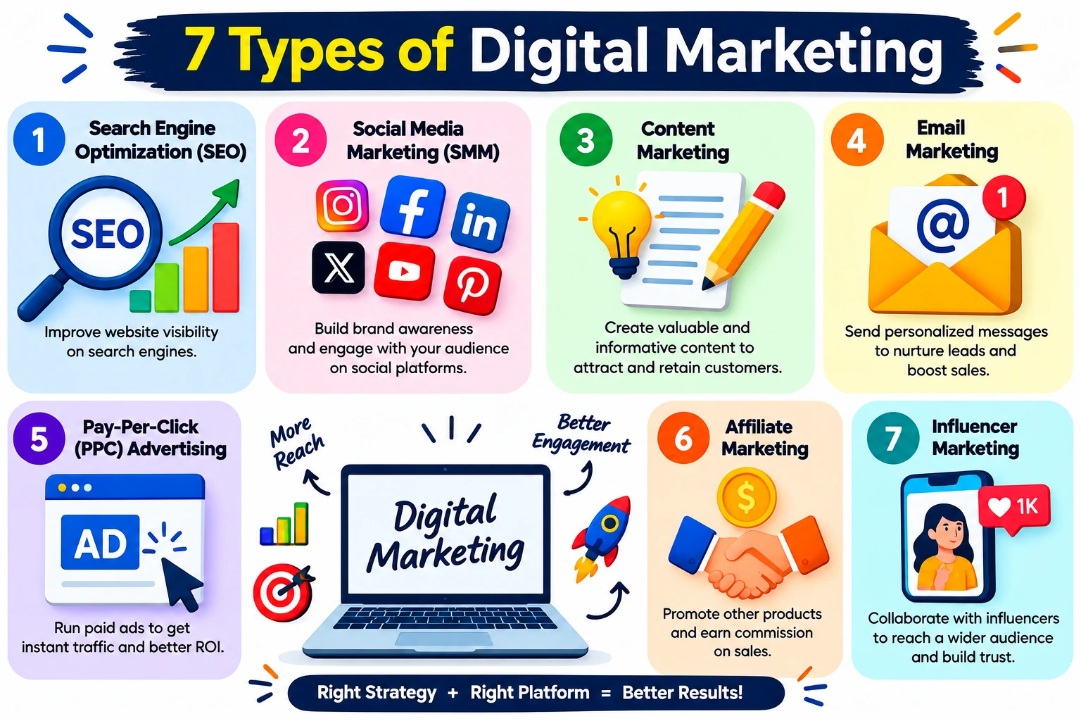 What Are the 7 Types of Digital Marketing? A Practical Guide for Business Owners