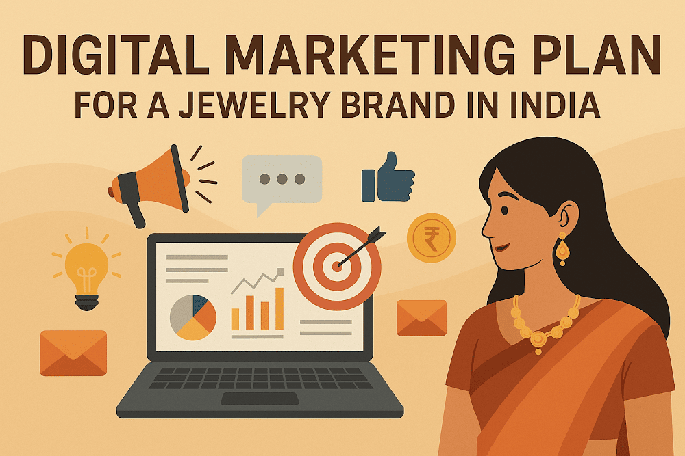 How to prepare a digital marketing plan for a jewelry brand in India?