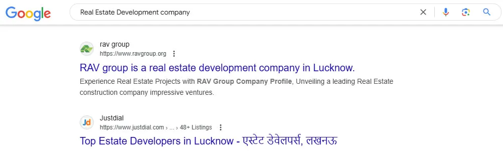 SEO Results