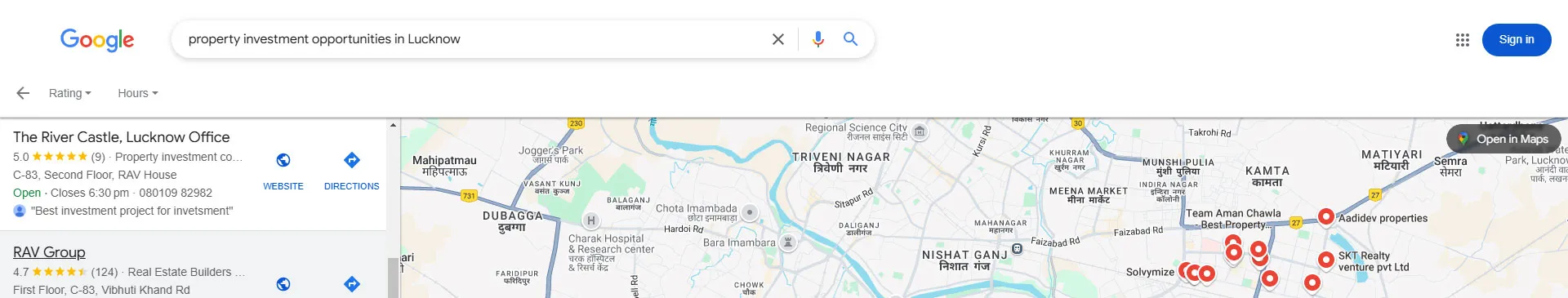 SEO Results