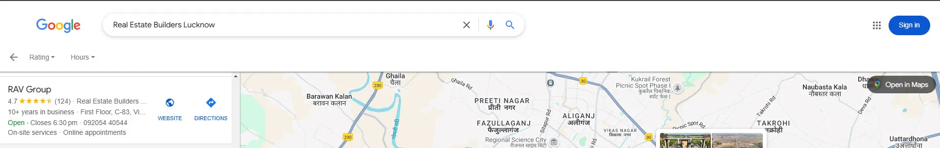 SEO Results